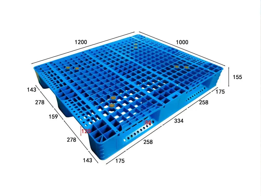 Open deck pallet grid type