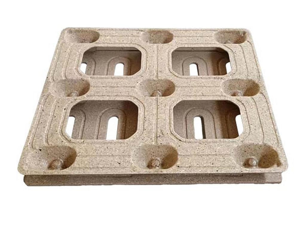 Double surface presswood pallet two layers, bottom side