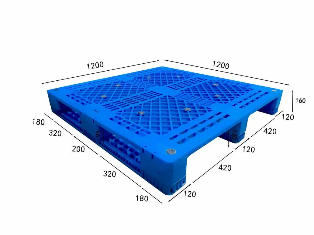 Open deck pallet grid type plastic pallet