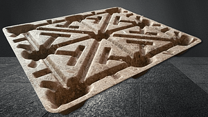 pallet made from bagasse, size 1200x1000mm, weight 18kg, presswood pallet molding machine