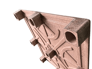 bottom of Flat surface presswood pallet, made from farm waste, size 1200x1000mm, weight 20kg