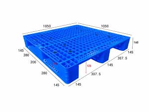 Open deck pallet grid type plastic pallet