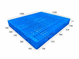 Open deck pallet grid type plastic pallet
