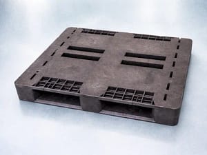 molded plastic pallet made from recycled plastic