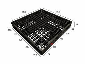 Open deck pallet grid type