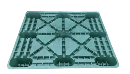 Molded plastic pallet gree nestable
