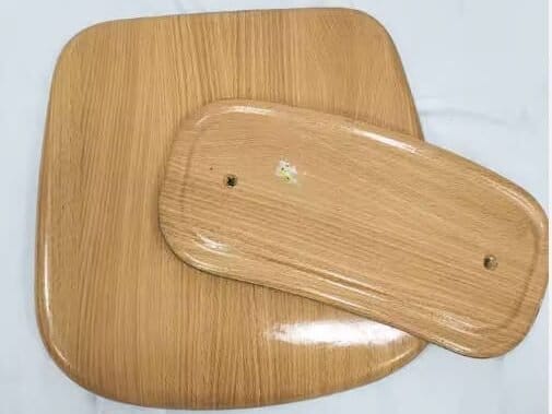 kids chair and desk board made from wood waste by press molding machine