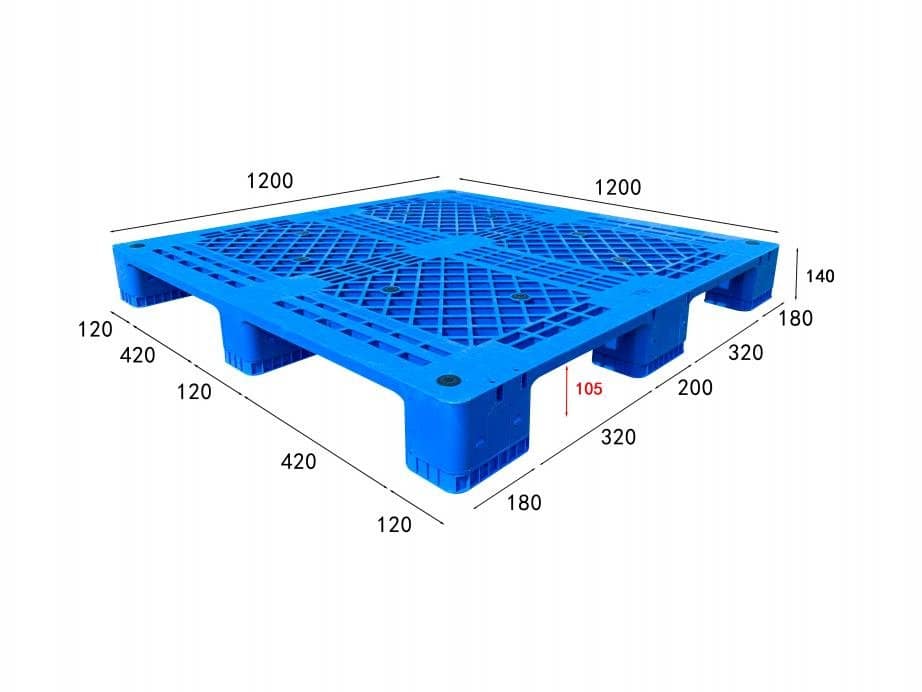 Open deck pallet grid type injection plastic pallet
