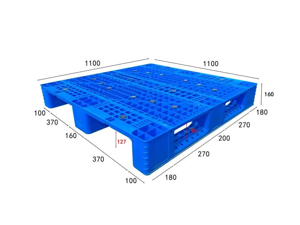 Open deck pallet grid type plastic pallet
