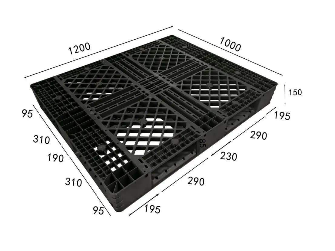 Open deck pallet grid type plastic pallet
