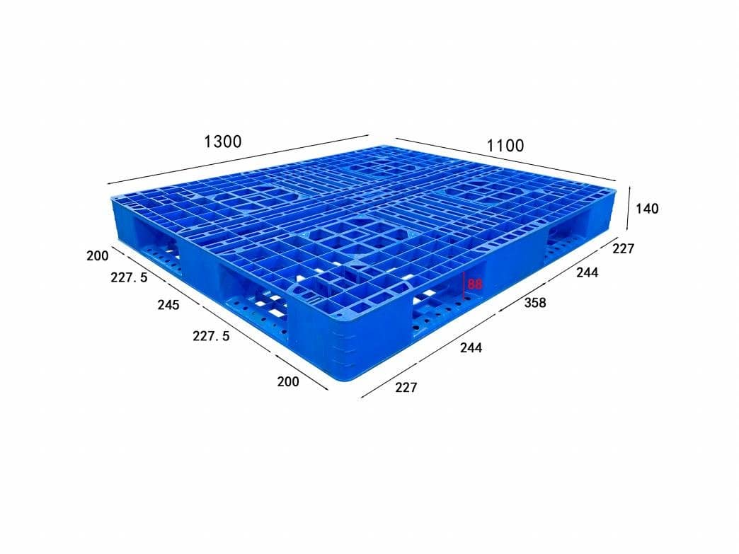 Open deck pallet grid type plastic pallet
